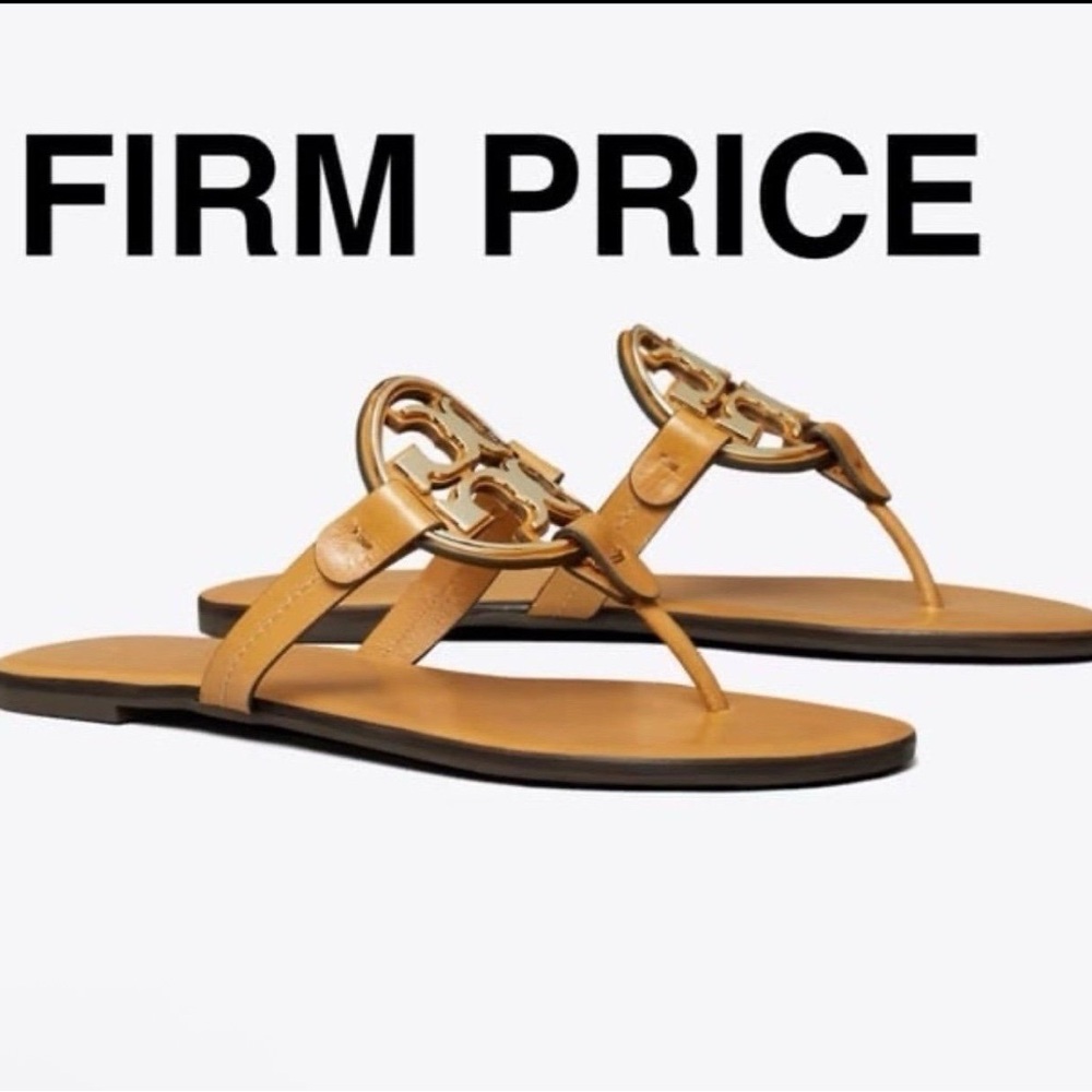 TORY BURCH Miller Metallic Logo Sandals